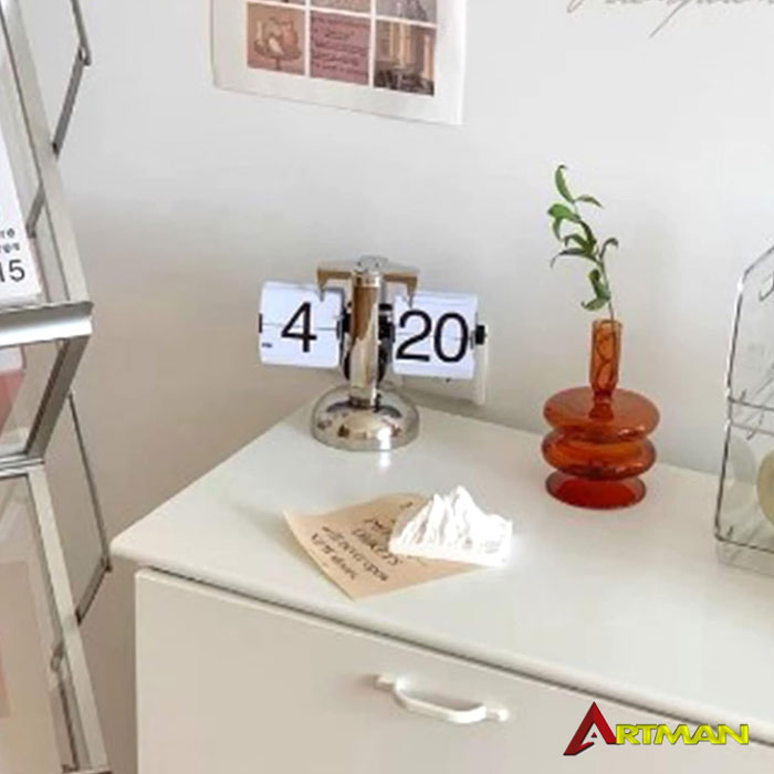 ساعت رومیزی ورقه ای Flip Desk مدل MS1 دکوراسیون داخلی